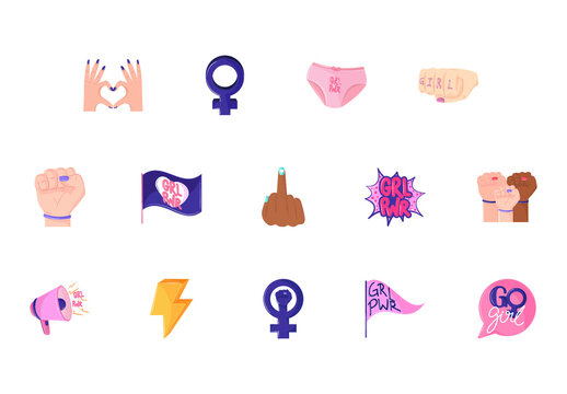 Girl Power Illustration Set