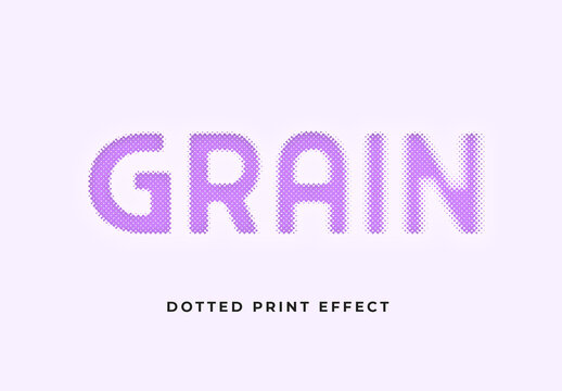 Vintage Dotted Print Text Effect