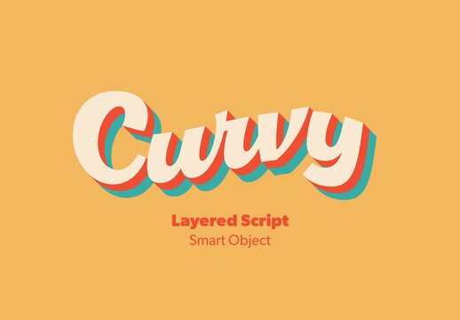 Vintage Script Text Effect