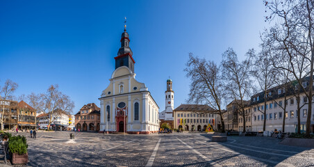 Naklejka na ściany i meble Sankt Dreifaltigkeit Kirche, Altstadt, Frankenthal, Rheinland Pfalz, Deutschland 