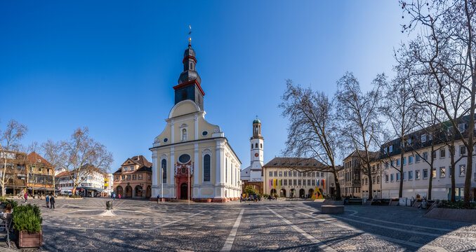 Sankt Dreifaltigkeit Kirche, Altstadt, Frankenthal, Rheinland Pfalz, Deutschland 