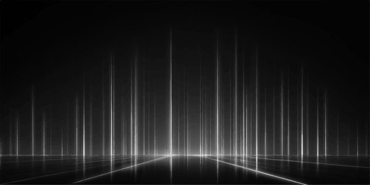 Abstract and modern illustration, with lines that radiate upwards like a futuristic cityscape. this artistic representation evokes a sense of both technological advancement and stylish design.