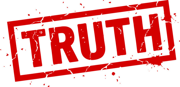 Red Ink Rubber truth stamp design
