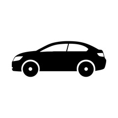 Fototapeta premium Car vehicle transport automobile auto motor machine drive silhouette vector illustration