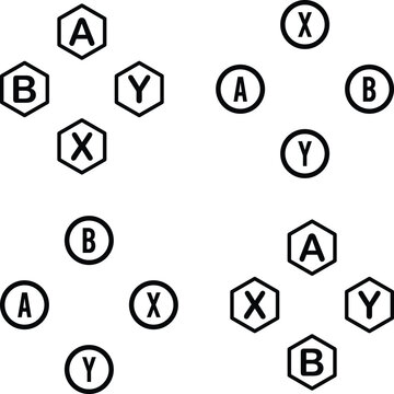 Keyboard control keys icon vector set including arrow keys and WASD buttons for gaming and navigation. Ideal for game interfaces, tutorials, and UI design.