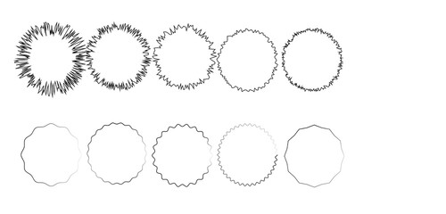 Obraz premium Rough to Smooth Circular Pattern Analysis
