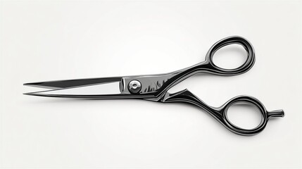 Fototapeta premium Scissors with shiny metallic surface