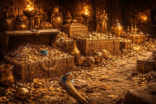 Ancient Egyptian Treasure Chamber