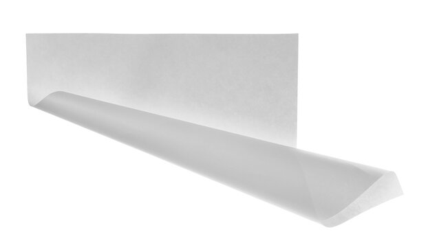 Blank paper flying, sheet roll isolated on white background, clipping path, design element