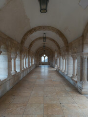 Obraz premium Historic Stone Corridor In Fishermans Bastion