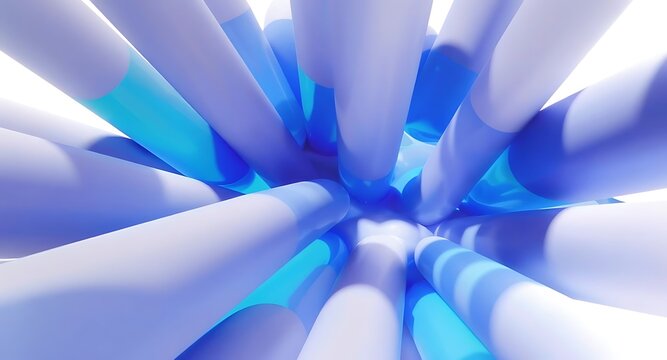 Abstract swirling blue and white patterns