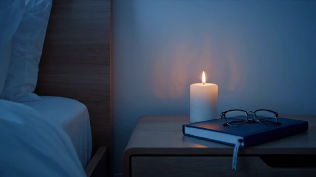 A room with soothing blue light and indirect lighting (for falling asleep, relaxing, and ambient ambiance)