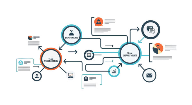 Set of business process infographic elements vector