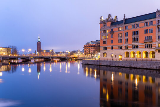 General views of the streets of Stockholm, the capital of Sweden, in February 2026, including Gamla stan, ostermalm, Sodermalm, museums, iconic buildings, animals, and urban architecture.