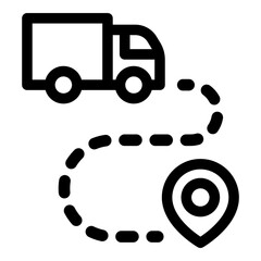 Fototapeta premium Last Mile Delivery Icon. Vector Line Icon
