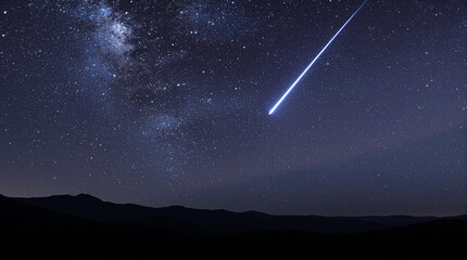 meteor fell over the mountains
