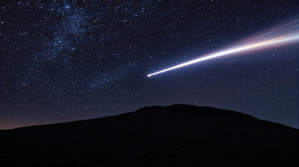 meteor fell over the mountains