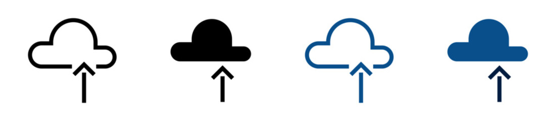 Iconos de carga en la nube. Almacenamiento digital y transferencia de datos online. Ilustración vectorial © Alejandro