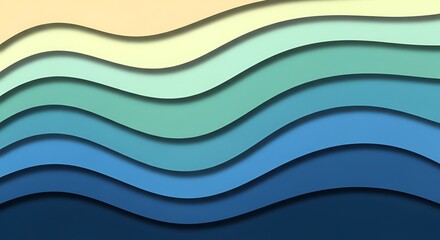 Obraz premium Gradient wavy layered background texture.