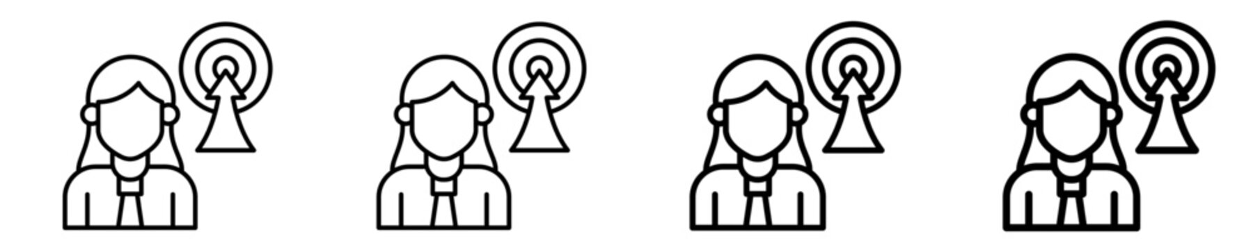 Goals Icon Set Different Style Collection