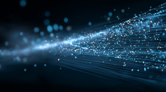 AI Big Data Analytics Background with Digital Network Data Flow
