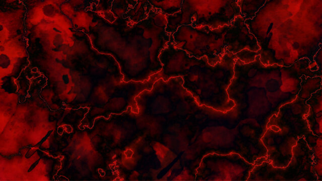 Abstract Red Lightning Marble Texture Dark Energy Crack Pattern Glowing Veins Grunge Lava Background for Dramatic Design