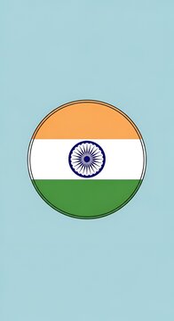 Indian Flag Emblem Symbol National Icon.