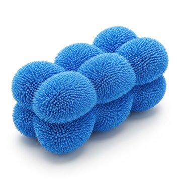 A pile of blue microfiber cleaning dusters