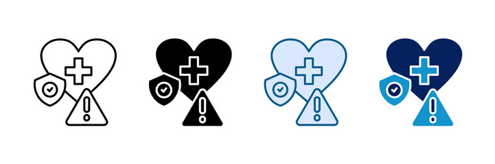 Obraz premium Critical Illness Icon Set Multiple Style Collection