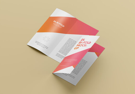Dl Bi-Fold Brochure Mockup