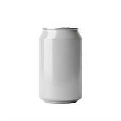 Obraz premium Minimalist white cylindrical canister with smooth top isolated on white background