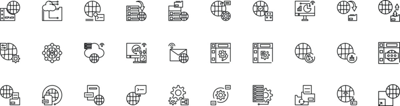 web essentials set outline icon