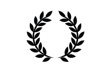 Obraz premium Minimalist Christmas Wreath Icon with Decorative Elements for Modern Holiday Branding and Simple Festive Logos