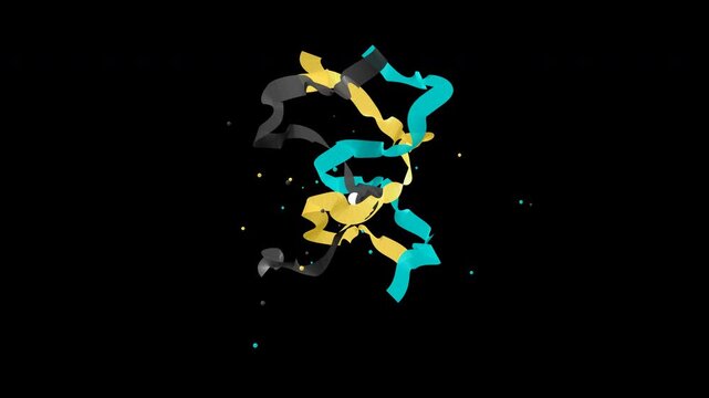 Enzymatic Reaction Visualization - Teal Protein Loop
