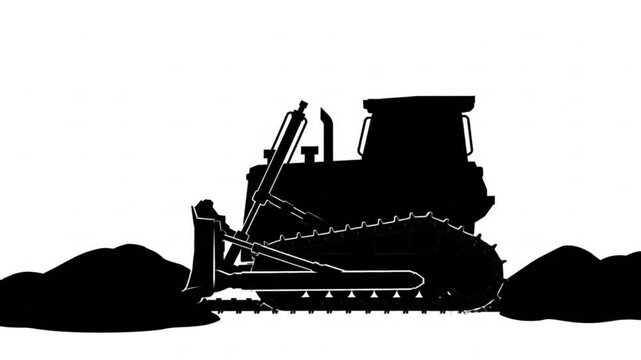 Minimal vector animation of heavy equipment