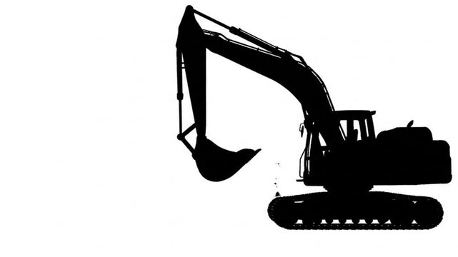 Minimal vector animation of heavy equipment
