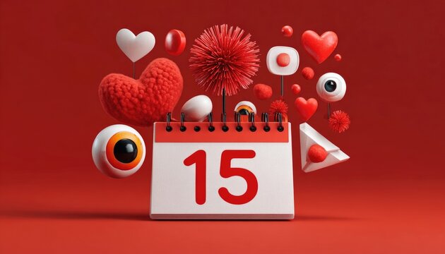 Calendar flipping to 15 March with exploding consumer rights icons like heart for redressal eye for info, festive explosion