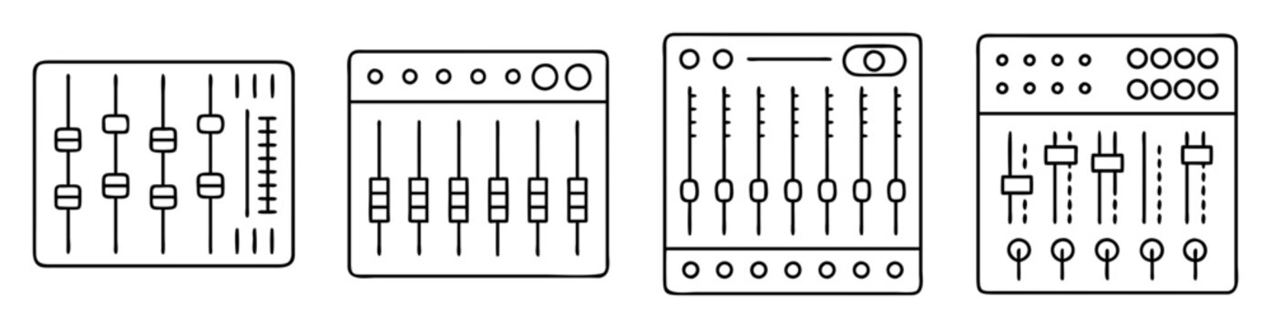 Audio Mixing Consoles and Equalizers for Sound Control and Music Production