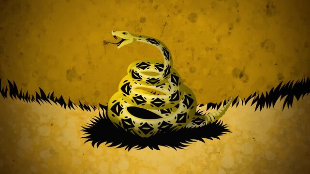 yellow rattlesnake of gadsden flag symbol