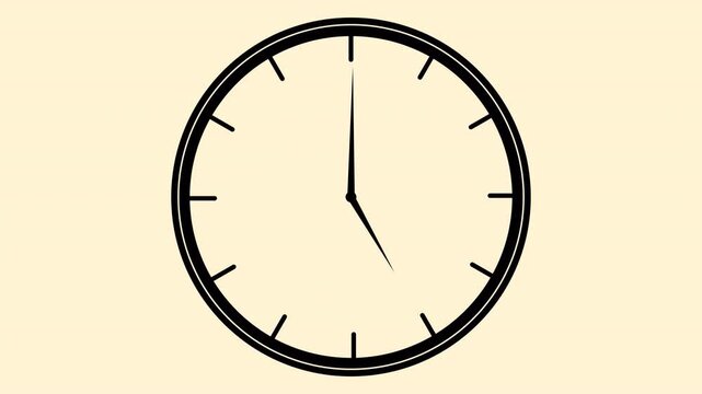 Simple Alarm Clock Animation with Rapidly Moving Hands on Alpha Channel transparent background alpha channel