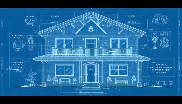 &ldquo;Home security system blueprint, CCTV placement, motion sensors diagram, technical architectural style&rdquo;