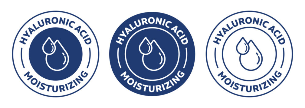 Hyaluronic acid icon. Moisturizing sign