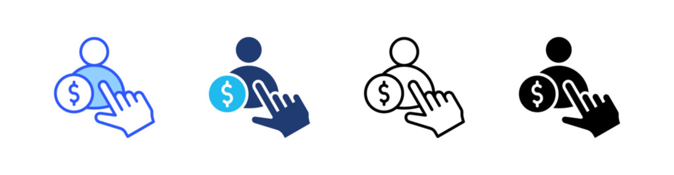 Imputation Multi Style Icon Set Vector 