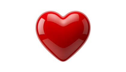Obraz premium Red heart isolated on white