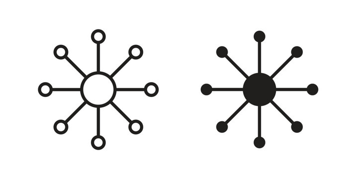 Chart connected icon for web and mobile app. Vector icons