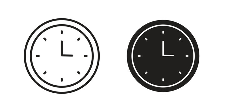 Clock two icon for web and mobile app. Vector icons