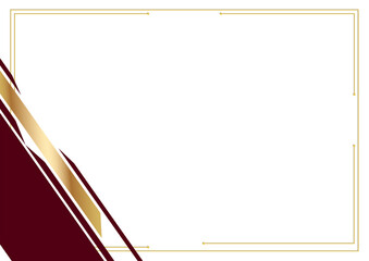 Elegant certificate background with Maroon and Gold Abstract Design with Copy Space. © GMaX