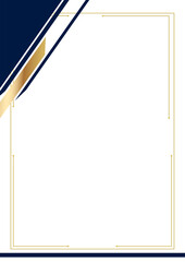 Obraz premium Elegant Geometric certificate background Design with Navy Blue and Gold Accents.