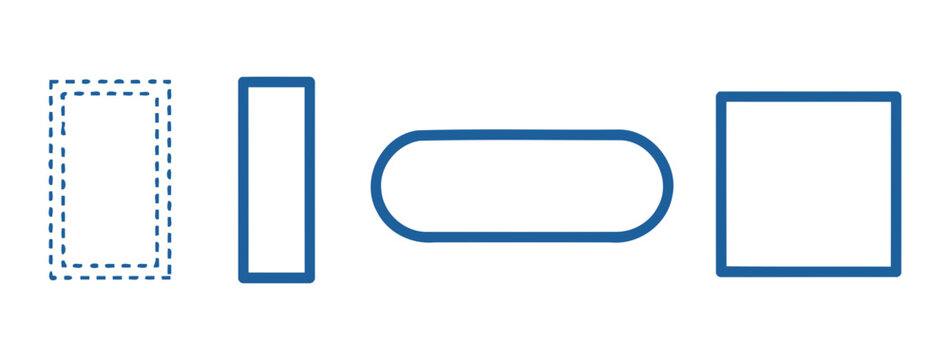 Illustration of Geometric shapes icons set