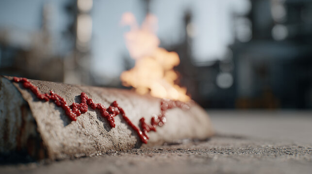 Incineration of a document: A close-up shot of a document set ablaze, with fiery flames consuming the written text, highlighting themes of destruction and transformation. 